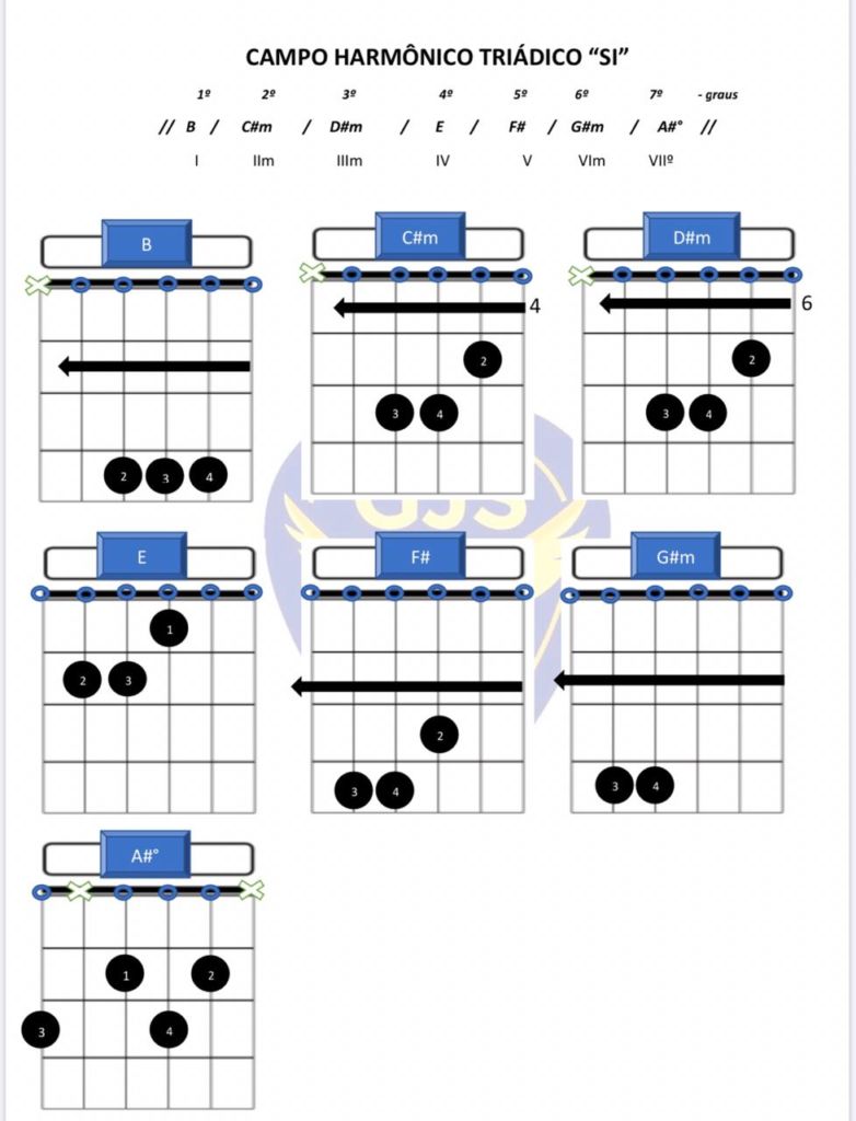 Compo harmonico maior de B - Si